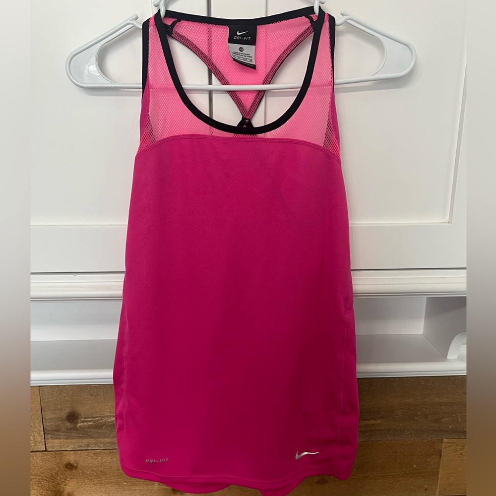 2/$10 Nike Dri-Fit Breathe Women's M Racerback Tank Lightweight Sheer Colorblock
